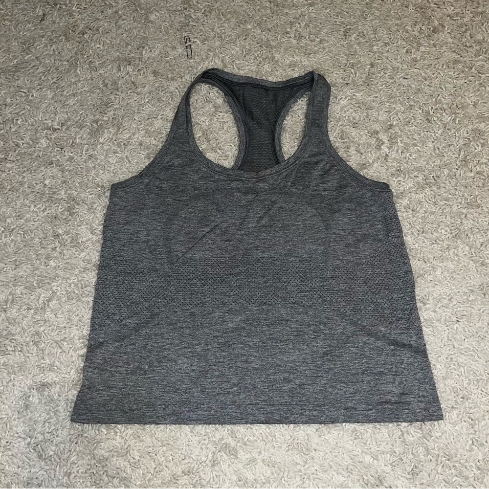 Lululemon grey swiftly tech tank race length size 10